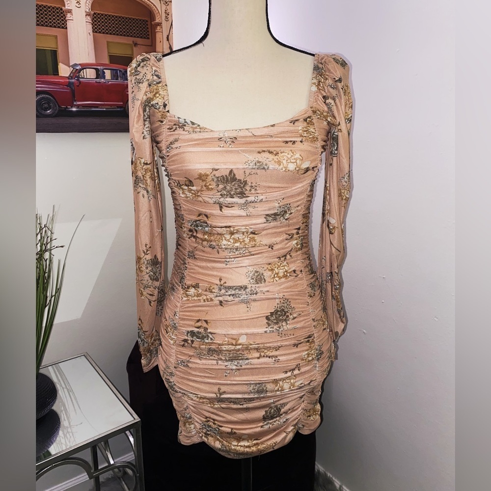 Floral Ruched Dress